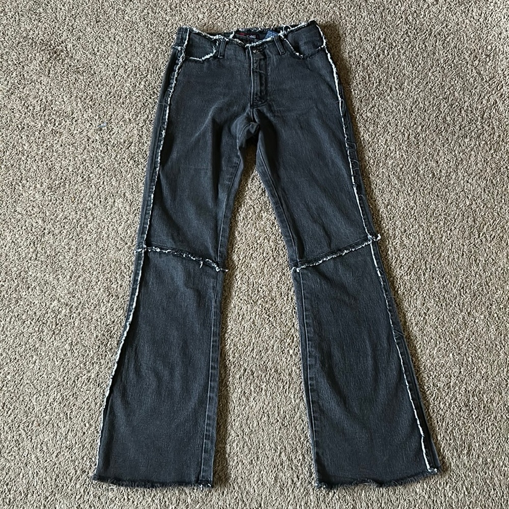 y2k inverted stitch low rise jeans